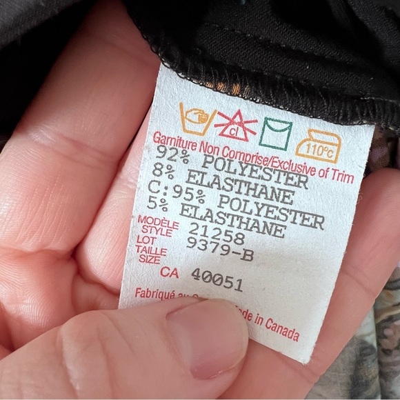 Frank Lyman Handkerchief Hem Multicolored Top Short Sleeve Top size 12 - Picture 8 of 16